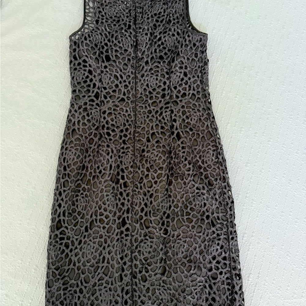 Adrianna Papell Blue Sequin Sheath Dress